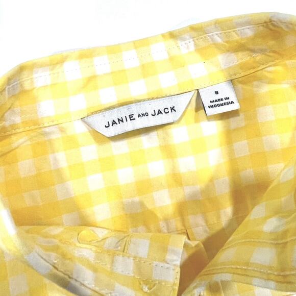 Janie and Jack Yellow Gingham Button Down - Picture 2 of 3